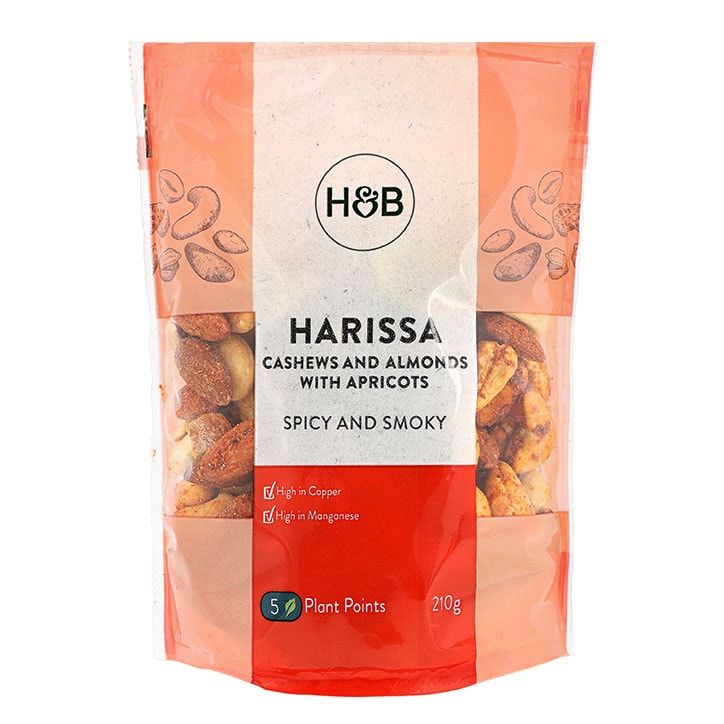 Holland &amp;amp; Barrett Harissa Cashews and Almonds with Apricots 210g