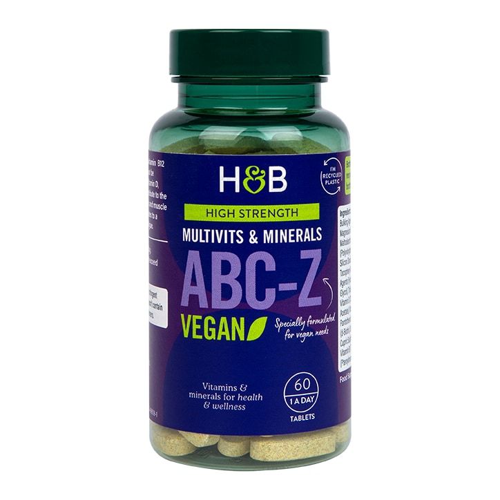 Holland &amp;amp; Barrett High Strength ABC to Z Vegan Multivitamins 60 Tablets