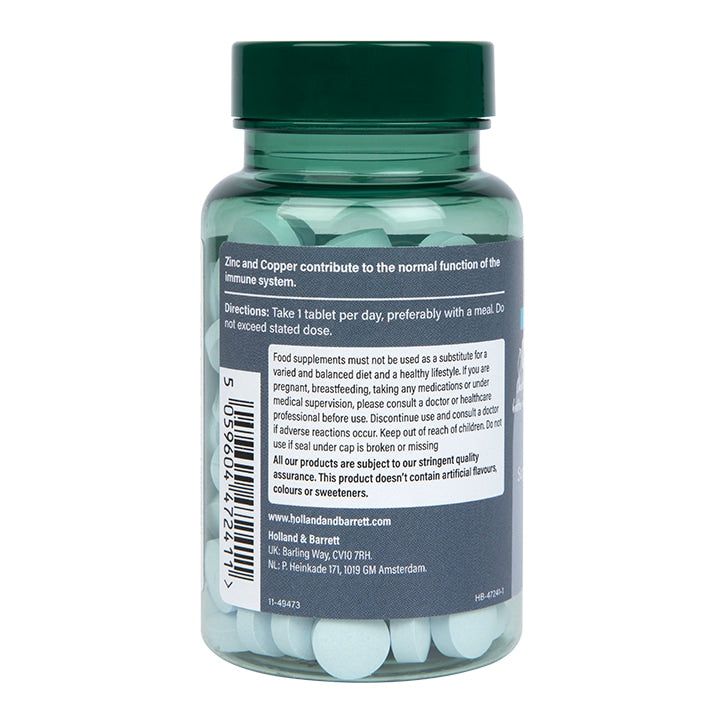 Holland &amp;amp; Barrett High Strength Chelated Zinc &amp;amp; Copper 120 Tablets