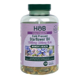 Holland &amp;amp; Barrett High Strength Cold Pressed Starflower Oil 1500mg 120 Capsules