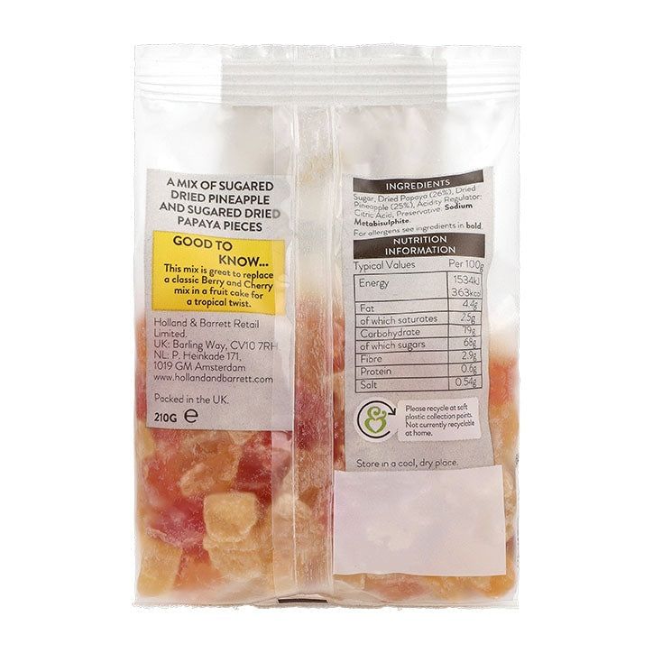 Holland & Barrett Pineapple & Papaya Chunks 210g