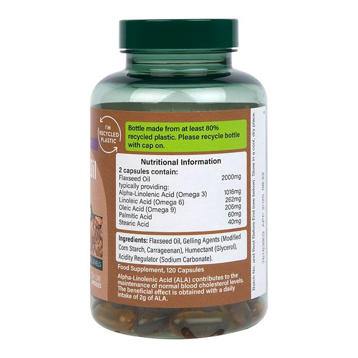 Holland &amp;amp; Barrett Vegan High Strength Flaxseed Triple Omega 3-6-9 Oil 120 Capsules