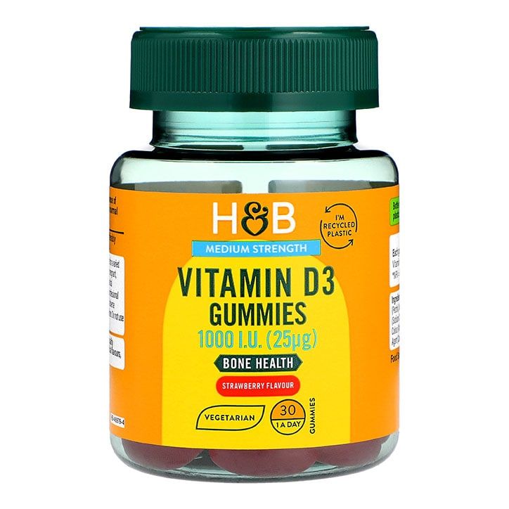 Holland &amp;amp; Barrett Vegetarian Vitamin D 1000 I.U. 25ug 30 Gummies