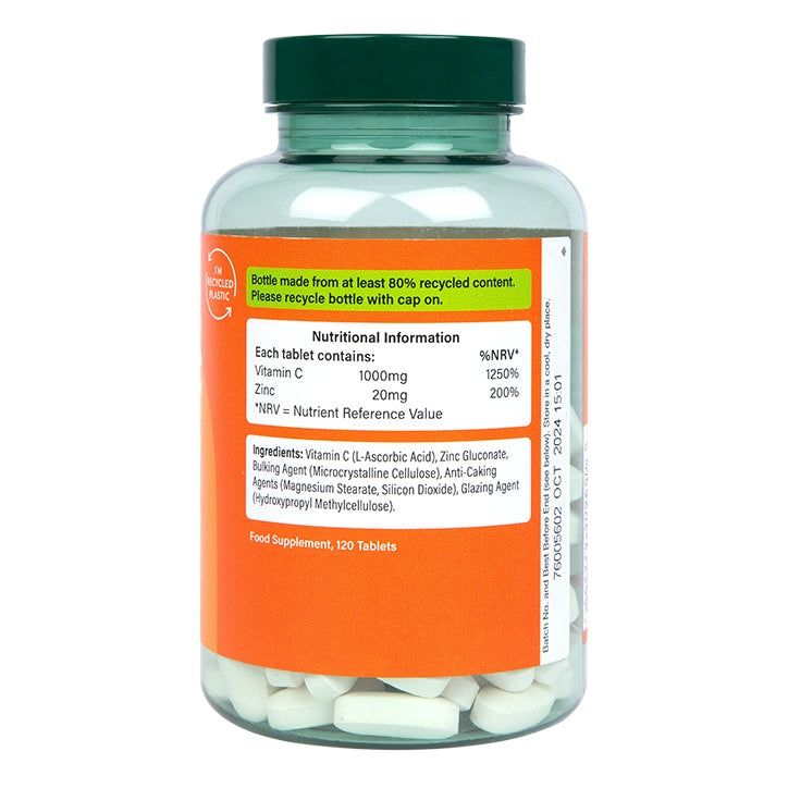 Holland &amp;amp; Barrett Vitamin C &amp;amp; Zinc 120 Tablets