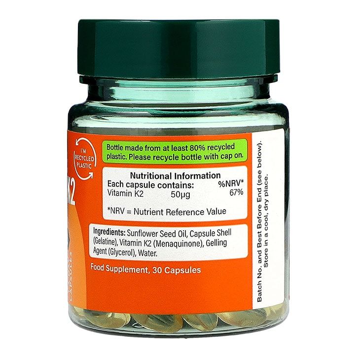 Holland &amp;amp; Barrett Vitamin K2 50ug 30 Capsules