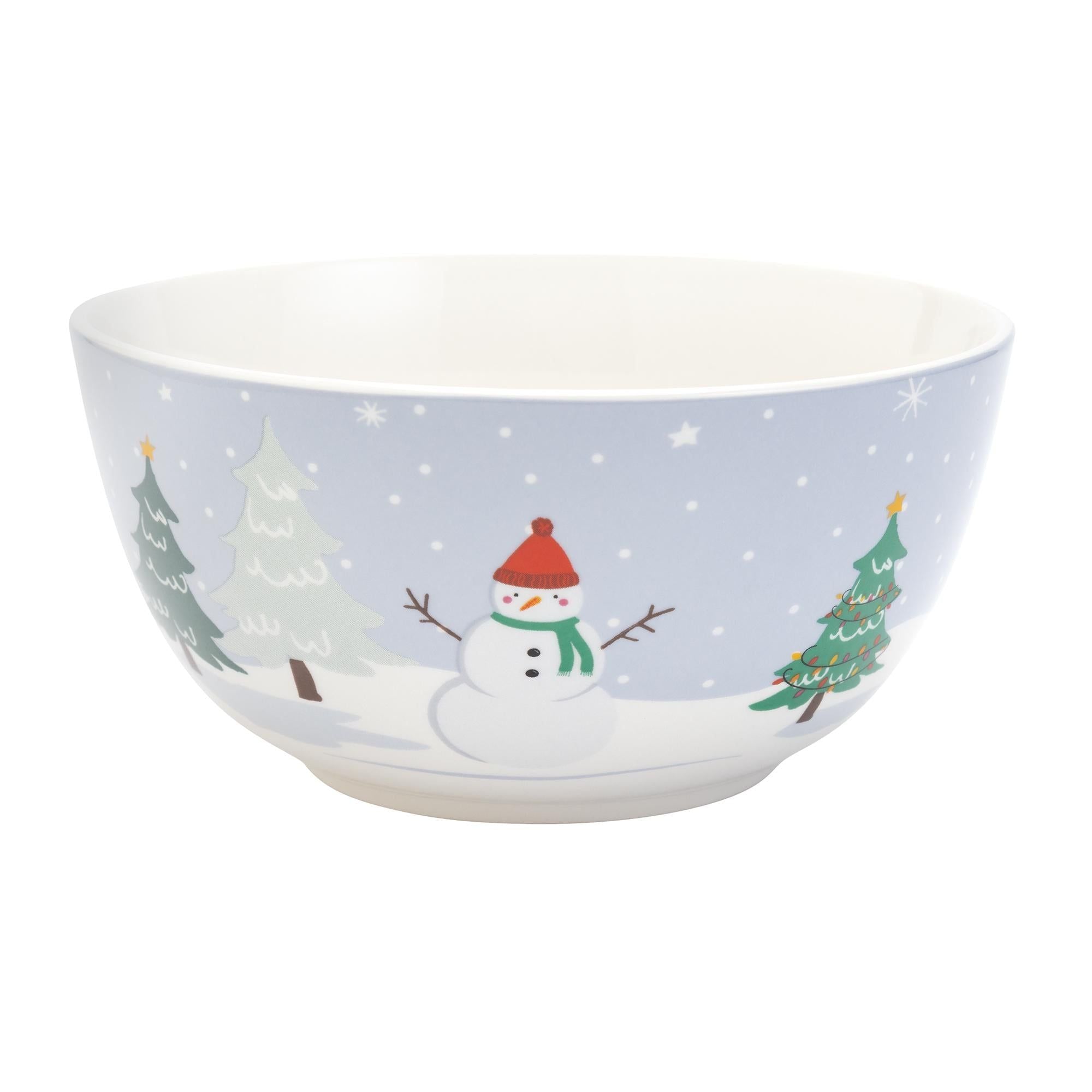 Home Santa &amp;amp; Reindeer Decal Cereal Bowl