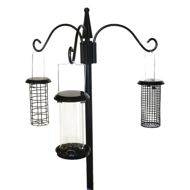 Honeyfield's Triple Arm Wild Bird Feeding Station with 3 Feeders