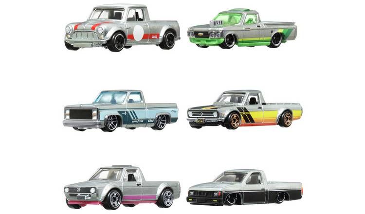 Hot Wheels 1:64 Scale Die-Cast Toy Cars &amp;amp; Trucks, Set of 6