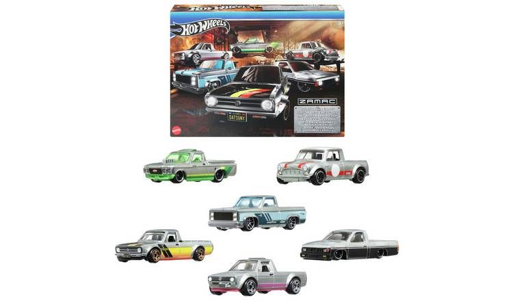 Hot Wheels 1:64 Scale Die-Cast Toy Cars &amp;amp; Trucks, Set of 6