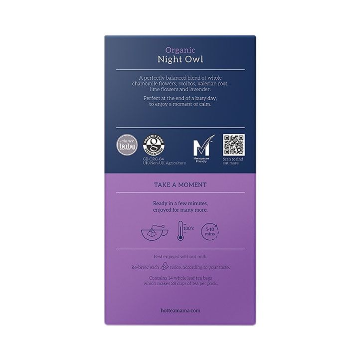 HotTea Mama Night Owl Camomile, Lavender &amp;amp; Valerian Tea 14 Tea Bags