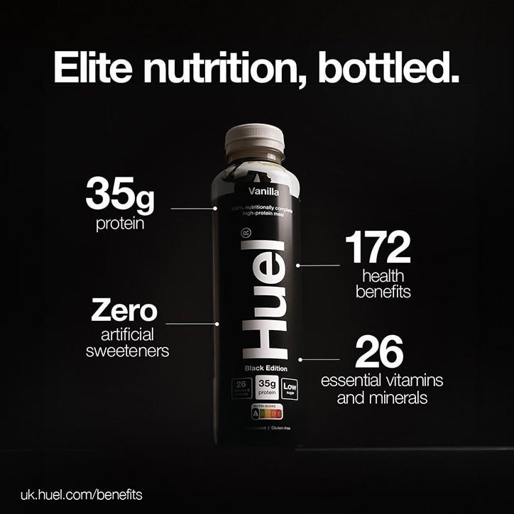 Huel Black Edition 100% Nutritionally Complete Meal Vanilla 500ml