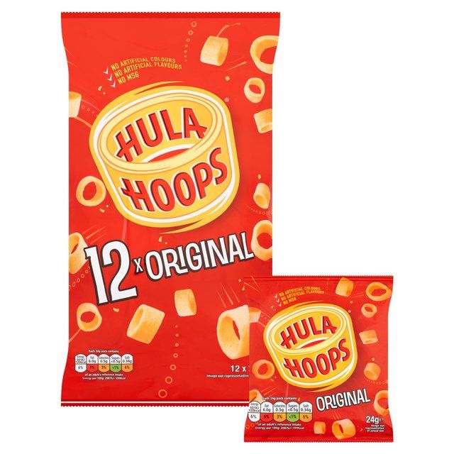 Hula Hoops Original Multipack Crisps   12 per pack