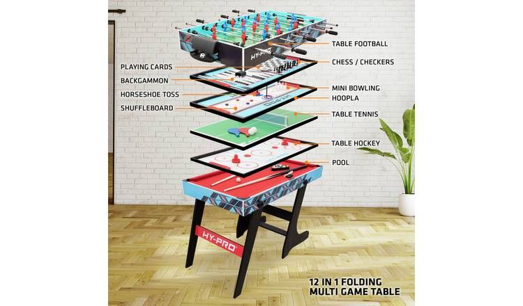Hy-Pro 4ft 12 In 1 Folding Multi Game Table