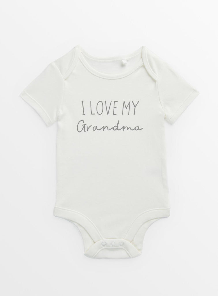 I Love My Grandma White Bodysuit Up to 1 mth