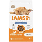 IAMS 1+ Years Light in Fat Dry Cat Food Chicken   3kg