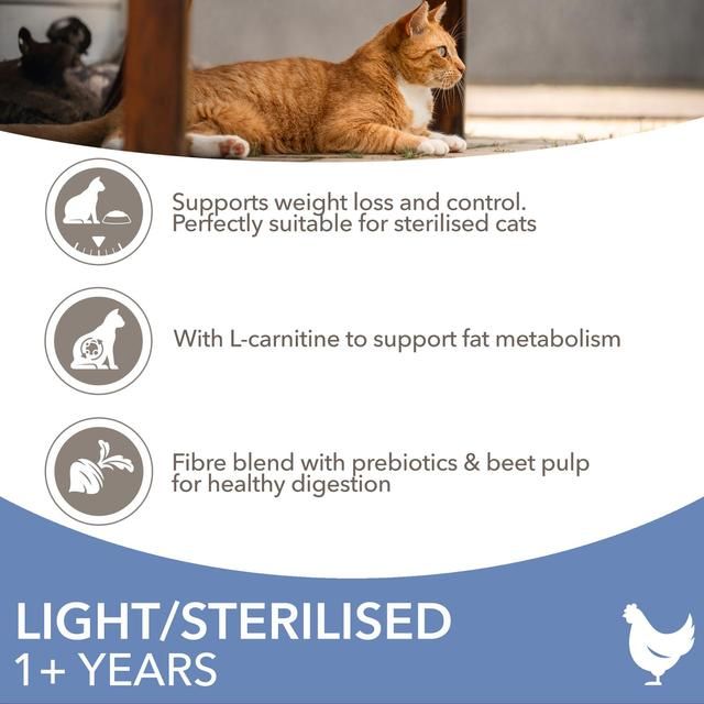 IAMS 1+ Years Light in Fat Dry Cat Food Chicken   3kg