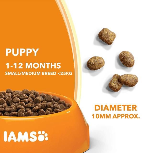 IAMS for Vitality Small/Medium Breed Dry Puppy Food with Fresh chicken   12kg