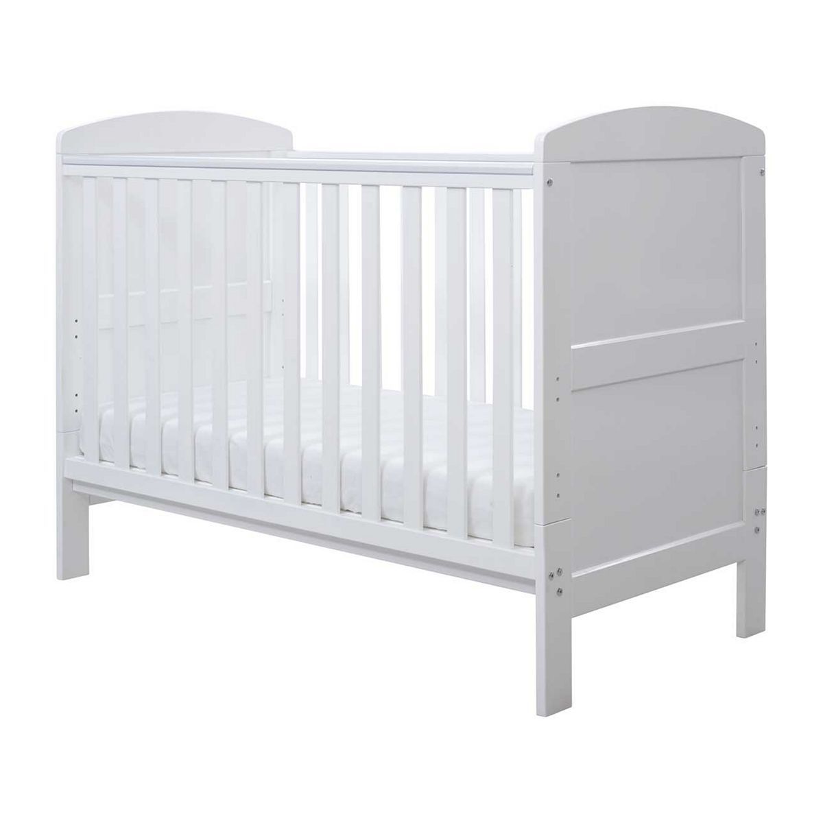 Ickle Bubba Coleby Mini Cot Bed with Sprung Mattress - White