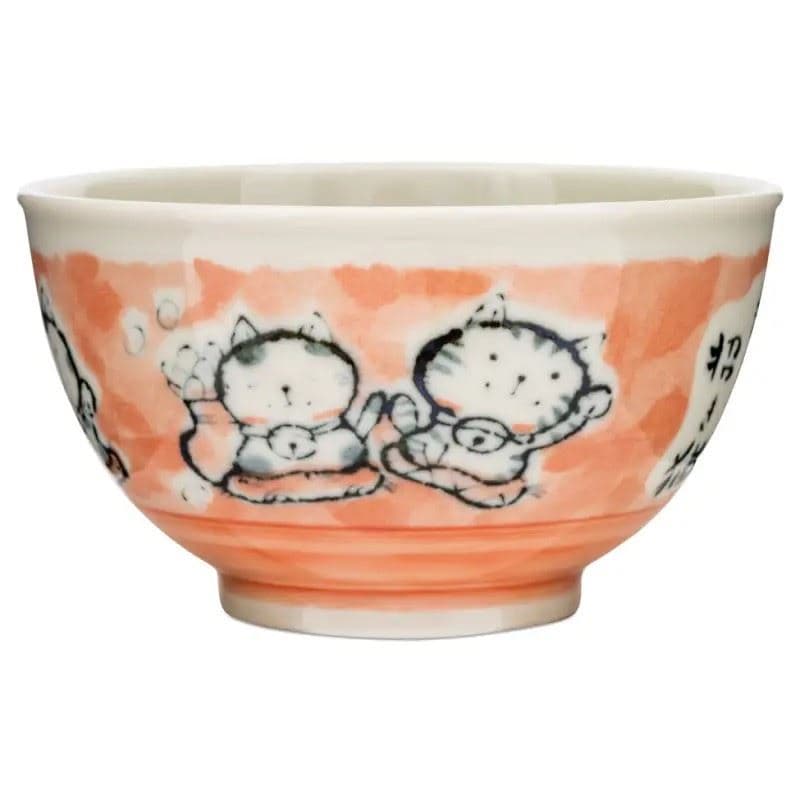 Tokyo Design Studio Ceramic Lucky Cat Bowl (Pink)