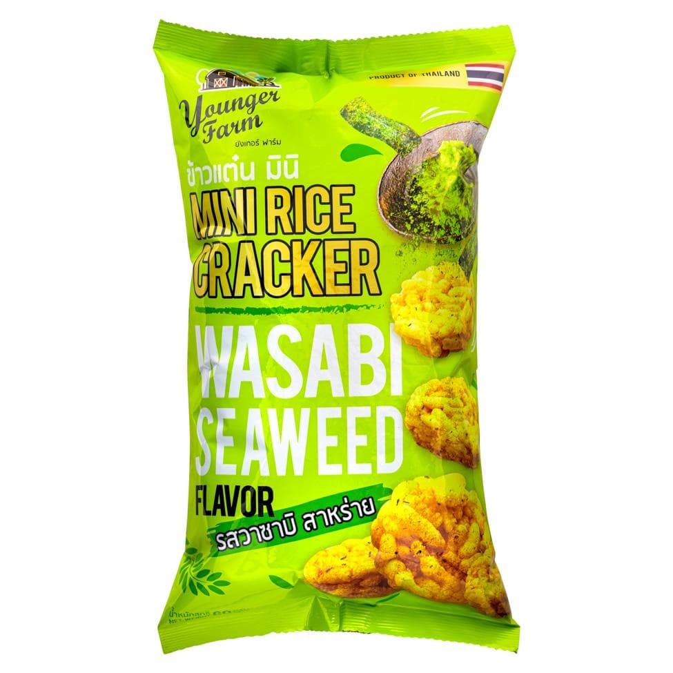 Younger Farm Mini Rice Cracker (Wasabi Seaweed Flavour)