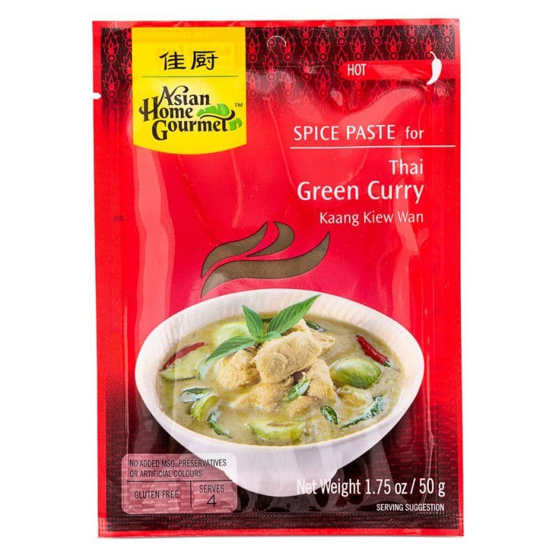 Asian Home Gourmet Spice Paste for Thai Green Curry Kaang Kiew Wan (Hot)