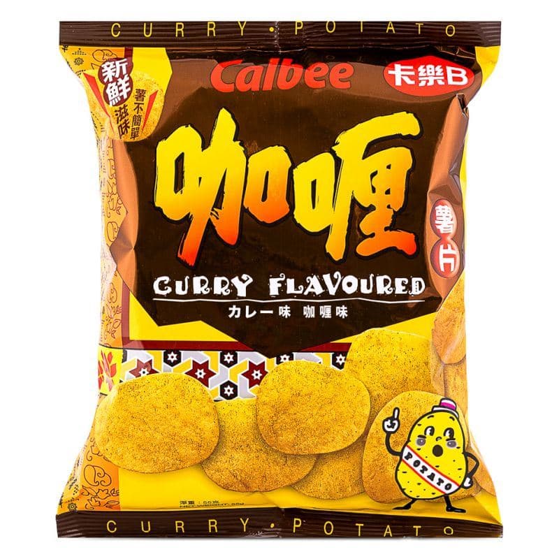 Calbee Curry Flavoured Potato Chips 卡樂B 咖喱味薯片