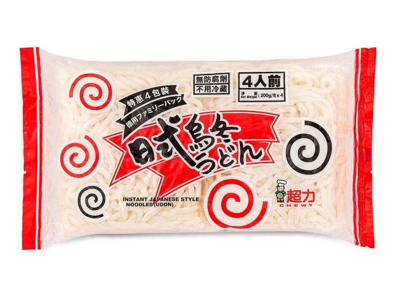 Chewy Instant Japanese Style Noodles (Udon) 超力 日式烏冬 (特惠4包裝)