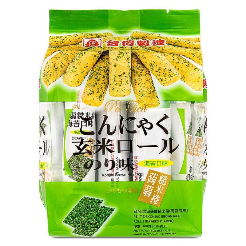 Pei Tien Konjac Brown Rice Roll (Seaweed Flavour) 北田 蒟蒻糙米捲 (海苔口味)