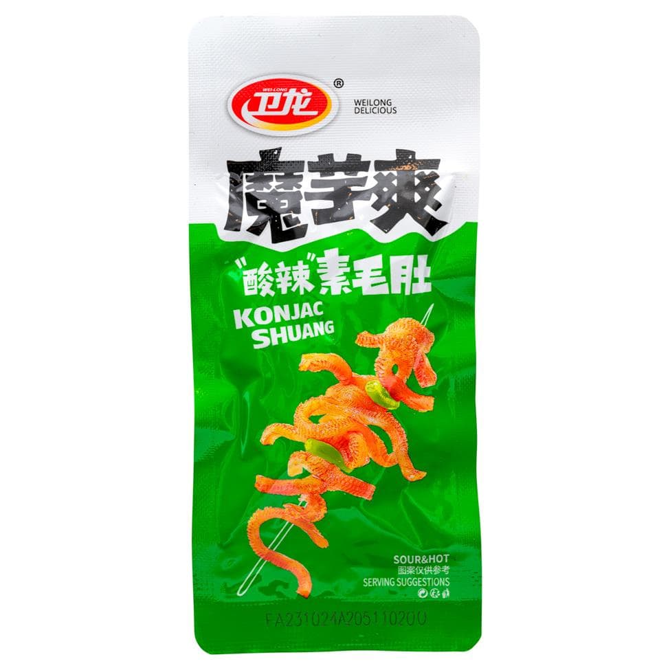 Weilong Konjac Strips (Sour & Hot) 衛龍 魔芋爽酸辣素毛肚