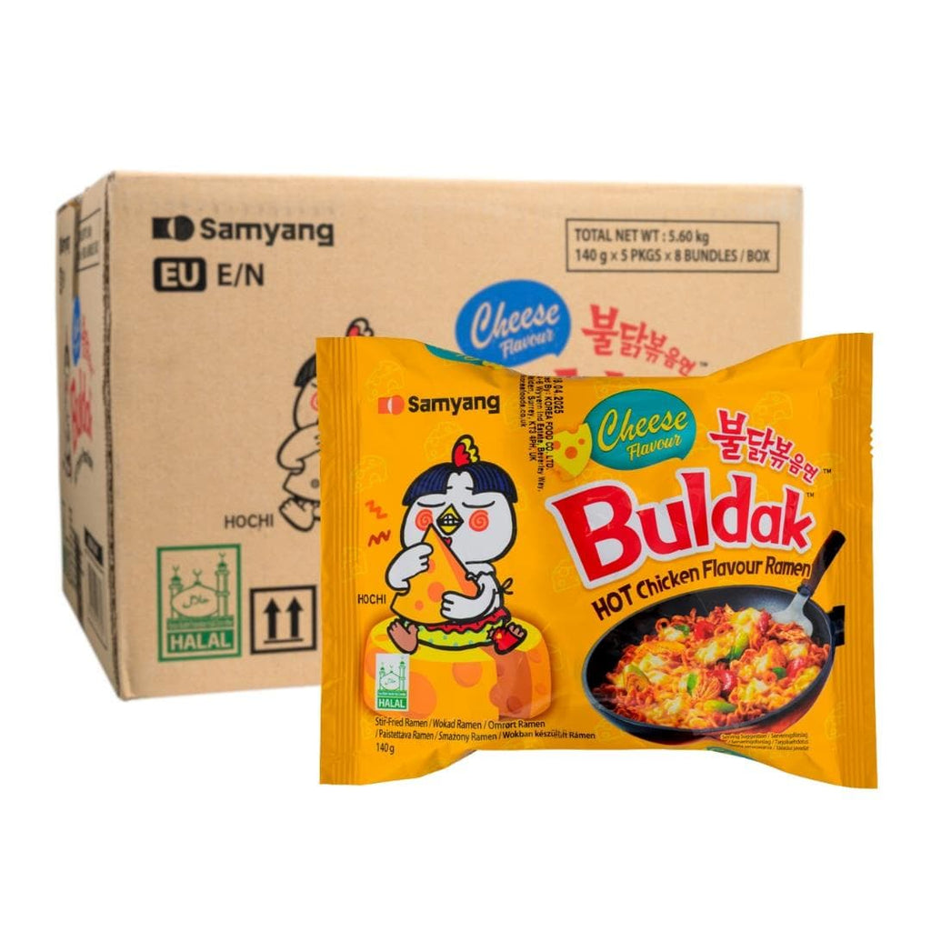 Samyang Buldak Hot Chicken Flavour Ramen (Cheese) (EU Version) Box of 40