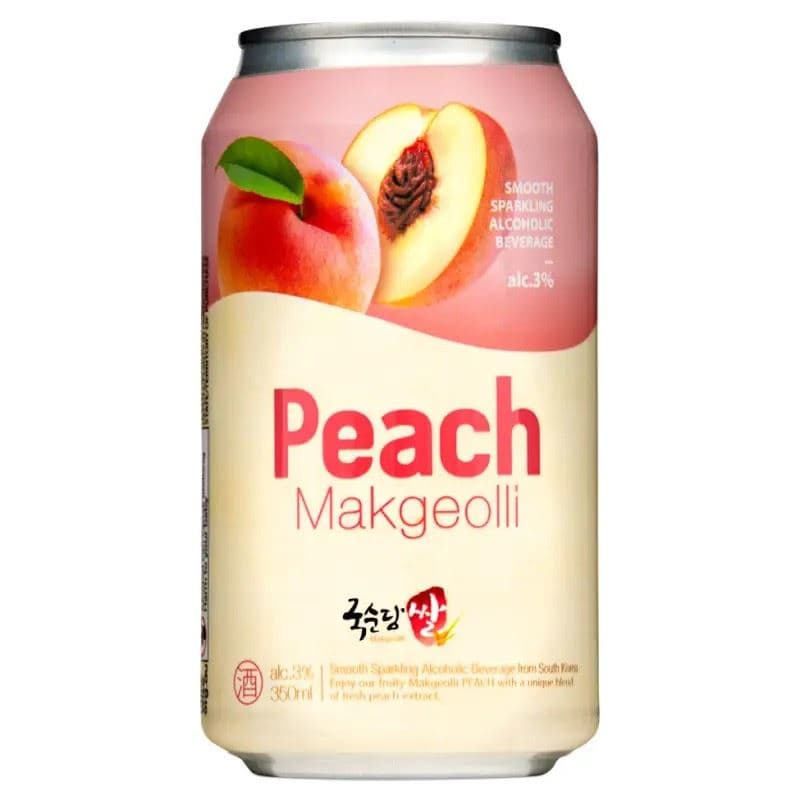 Kooksoondang Peach Rice Makgeolli (Can) (ABV 3%)