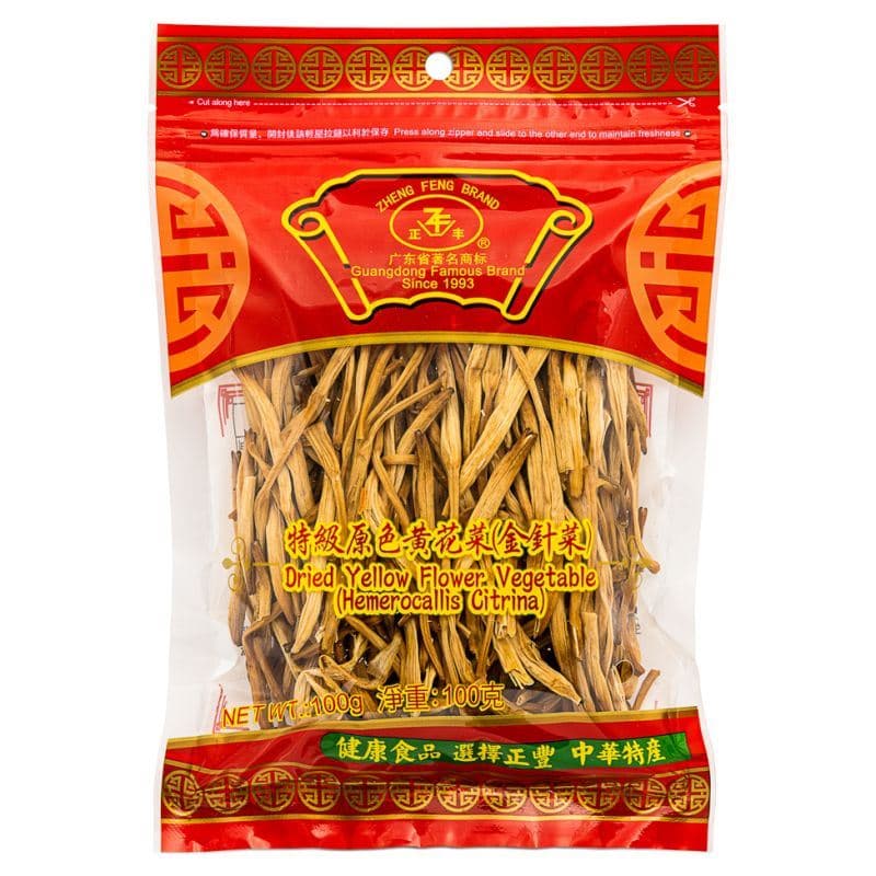 Zheng Feng Dried Yellow Flower Vegetable (Hemerocallis Citrina) 正豐 特级原色黄花菜 (金針菜)