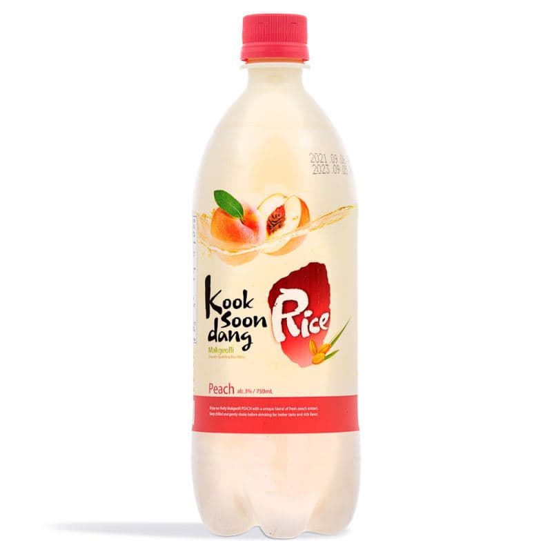 Kooksoondang Peach Rice Makgeolli Sparling Rice Wine (ABV 3%)