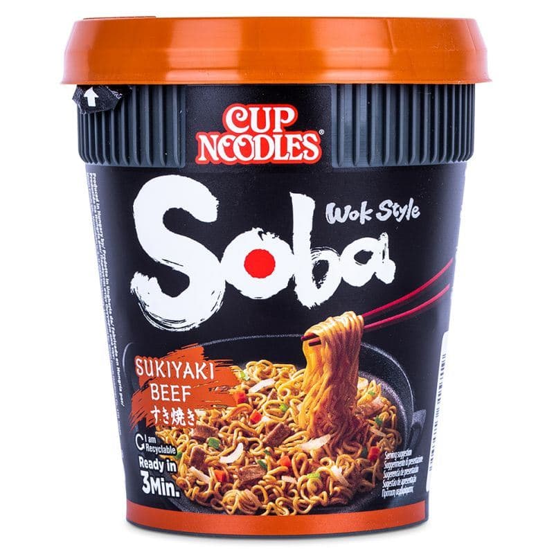 Nissin Wok Style Soba Cup Noodles (Sukiyaki Beef)