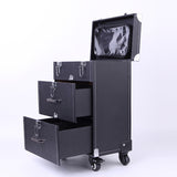 Livingandhome 2 Drawers Cosmetic Makeup Travel Case