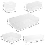 Livingandhome Transparent Desktop Organisers Set of 6