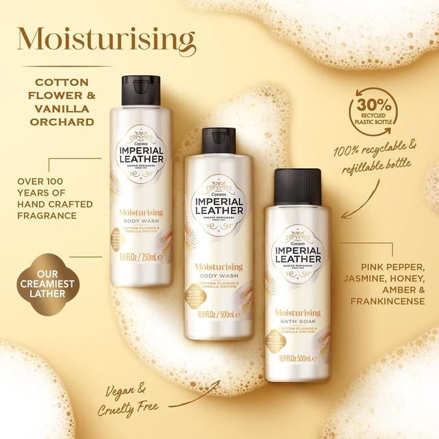 Imperial Leather Moisturising Cotton Flower and Vanilla Orchid Bubble Bath   500ml