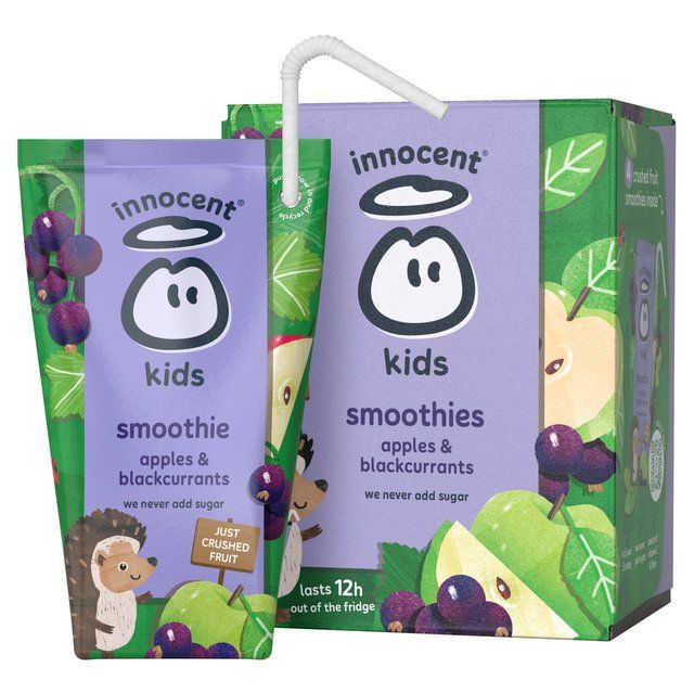 Innocent Kids Apples &amp;amp; Blackcurrants Smoothies   4 x 150ml