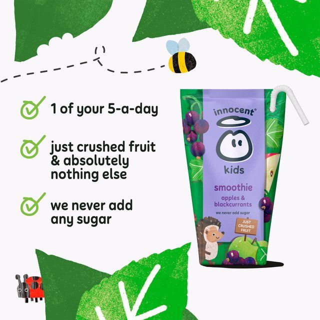 Innocent Kids Apples &amp;amp; Blackcurrants Smoothies   4 x 150ml