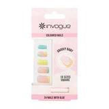 Invogue Groovy Baby Nails Square Nails (24 Pieces)