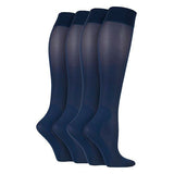 IOMI 2 Pk Ladies 40 Den Knee High Compression Socks 4-7 UK Navy