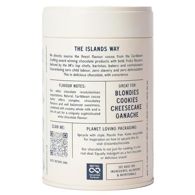 Islands Chocolate 37% White Chocolate Buttons   200g