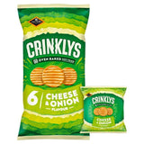 Jacob's Crinkly's Cheese &amp;amp; Onion Flavour Baked Snacks Multipack   6 per pack