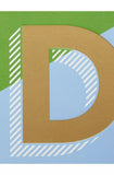 John Lewis A5 Colour Block Initial Notebook D