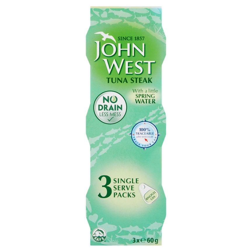 John West No Drain Tuna Steak with a Little Spring Water