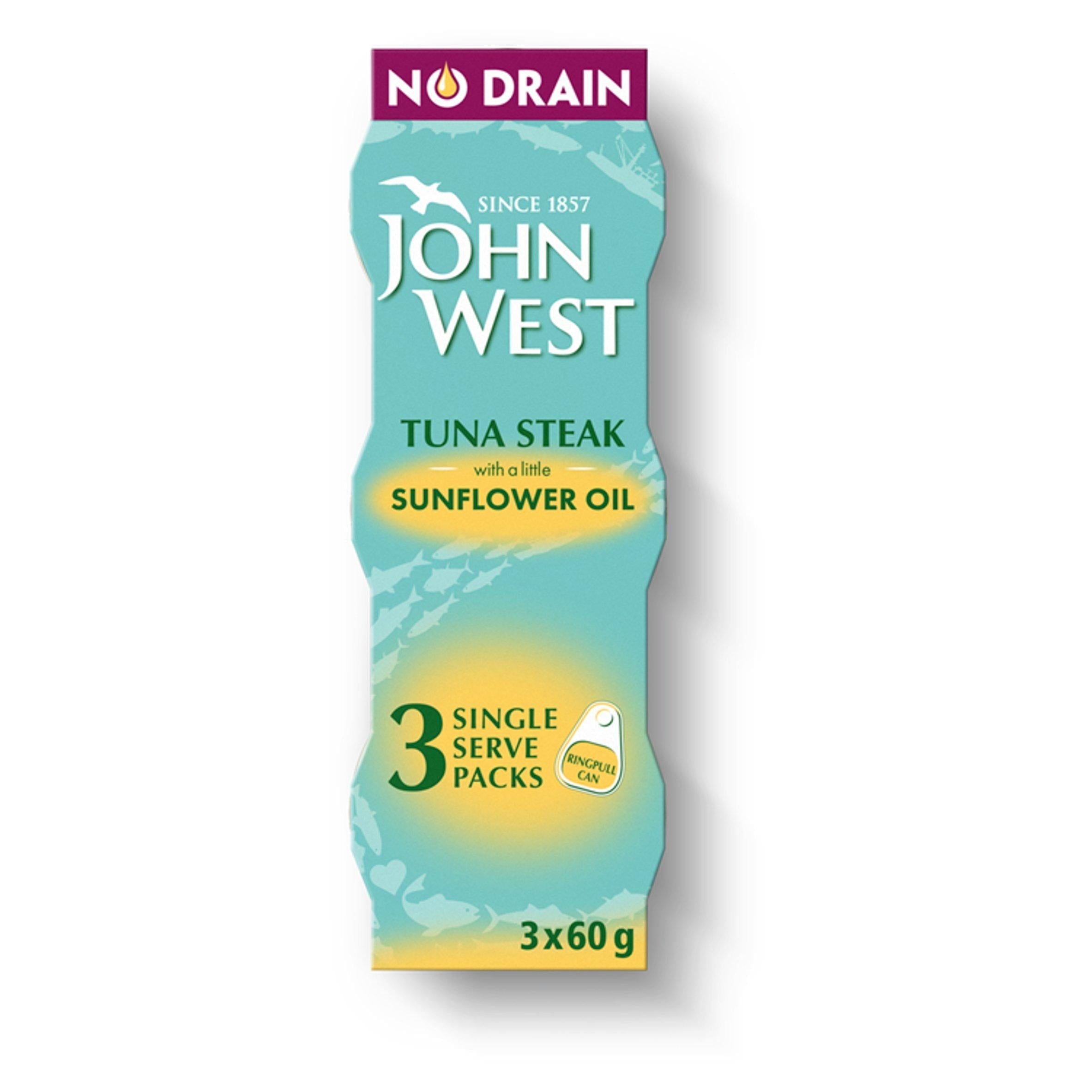 John West Tuna Steak with Sunflower Oil 3x60g