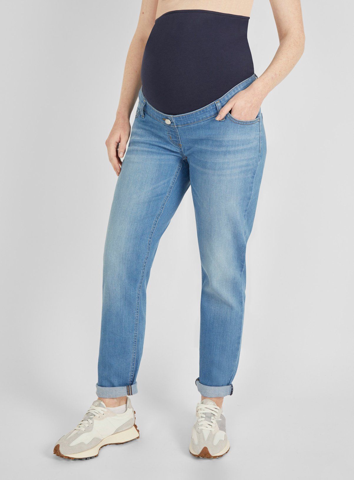 JOJO MAMAN B&amp;Eacute;B&amp;Eacute; Slim Boyfriend Maternity Jeans 12