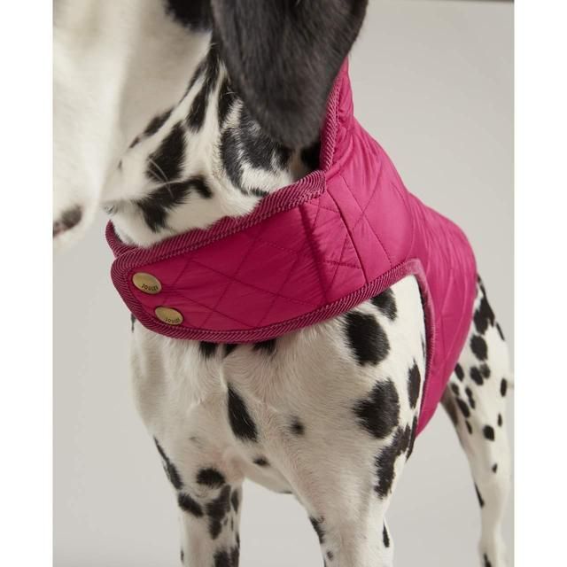 Joules Raspberry Quilted Coat Small