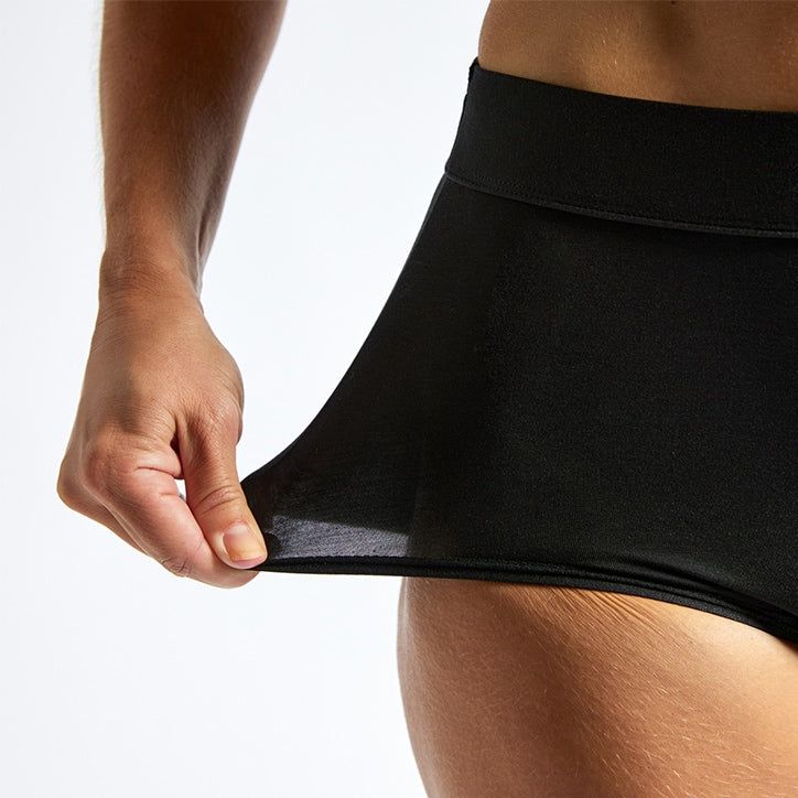 Jude Absorbent Leak Proof Underwear, Black, High Waist, Size Large