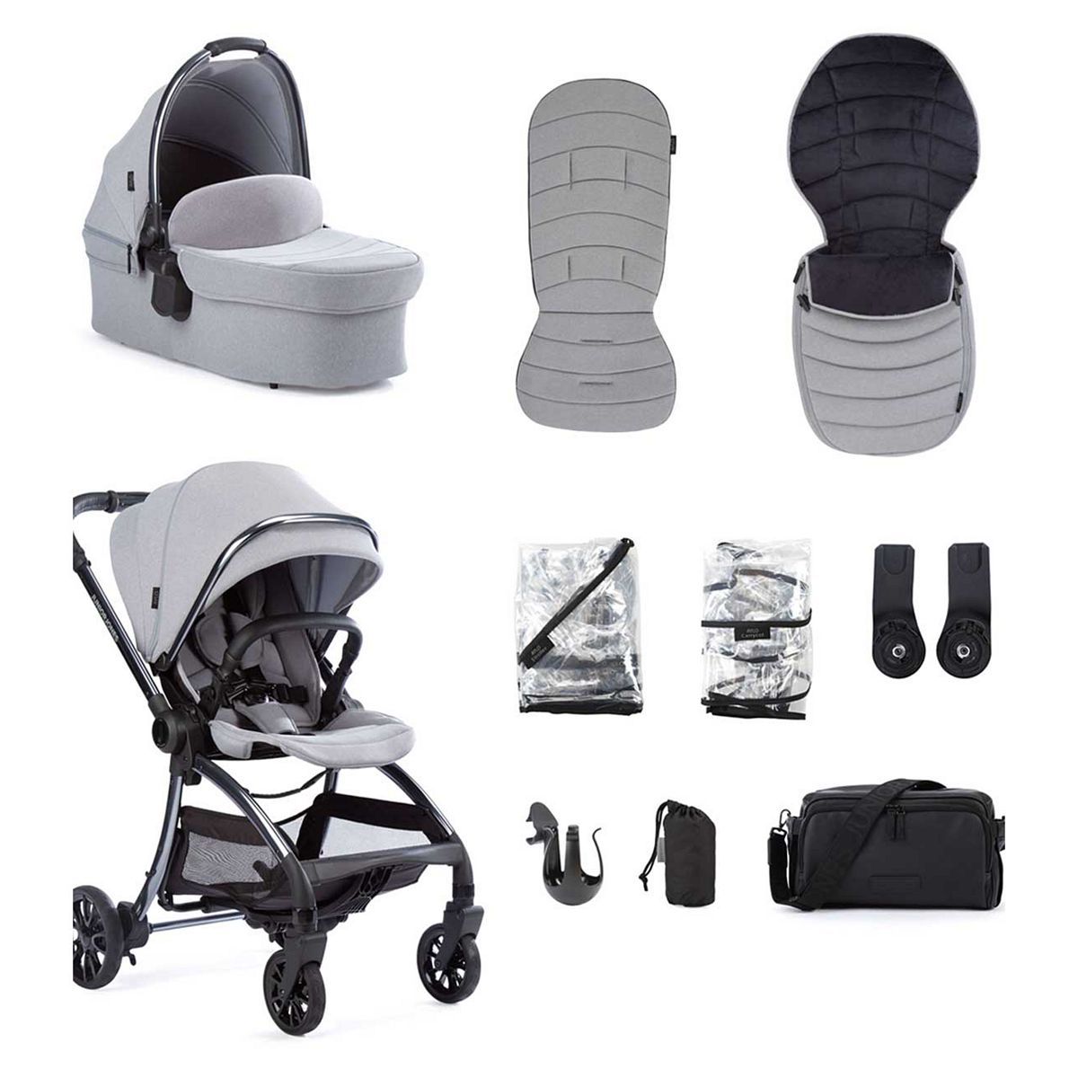 Junior Jones Aylo Essential Stroller Bundle &amp;ndash; Pebble Grey